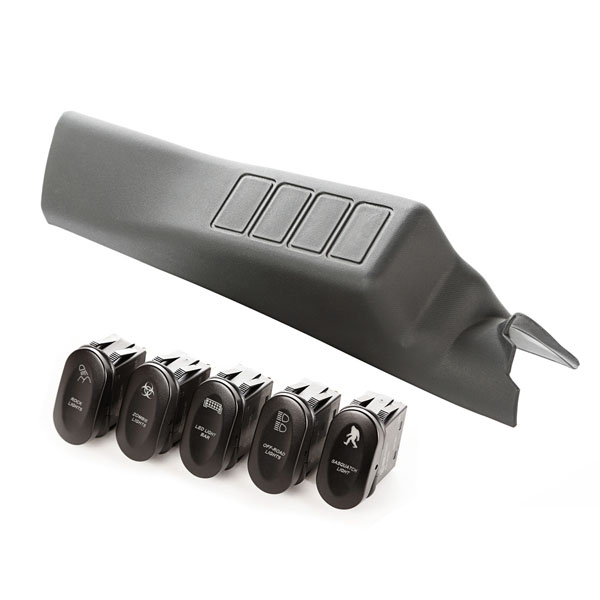 A-Säulen Schaltergehäuse + Kippschalter-Set JK ab 2011