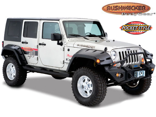 Bushwacker pocket style kotflügel verbreiterung jeep wrangler jk