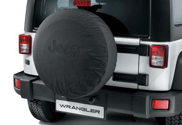 Ersatzradabdeckung schwarz, Jeep Logo grau